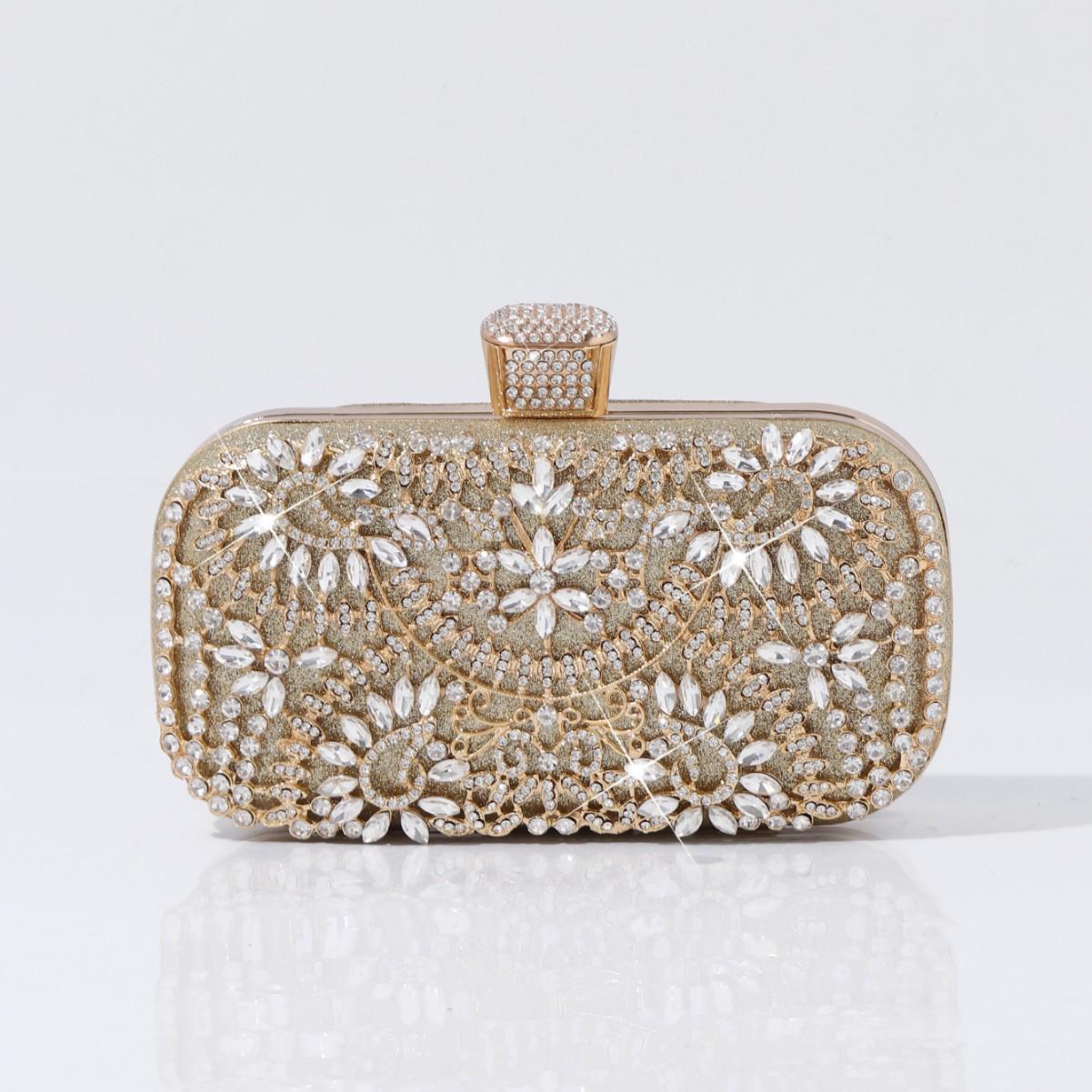 Элегантный клатч со стразами - Европейско-американская мода, вечерняя сумка