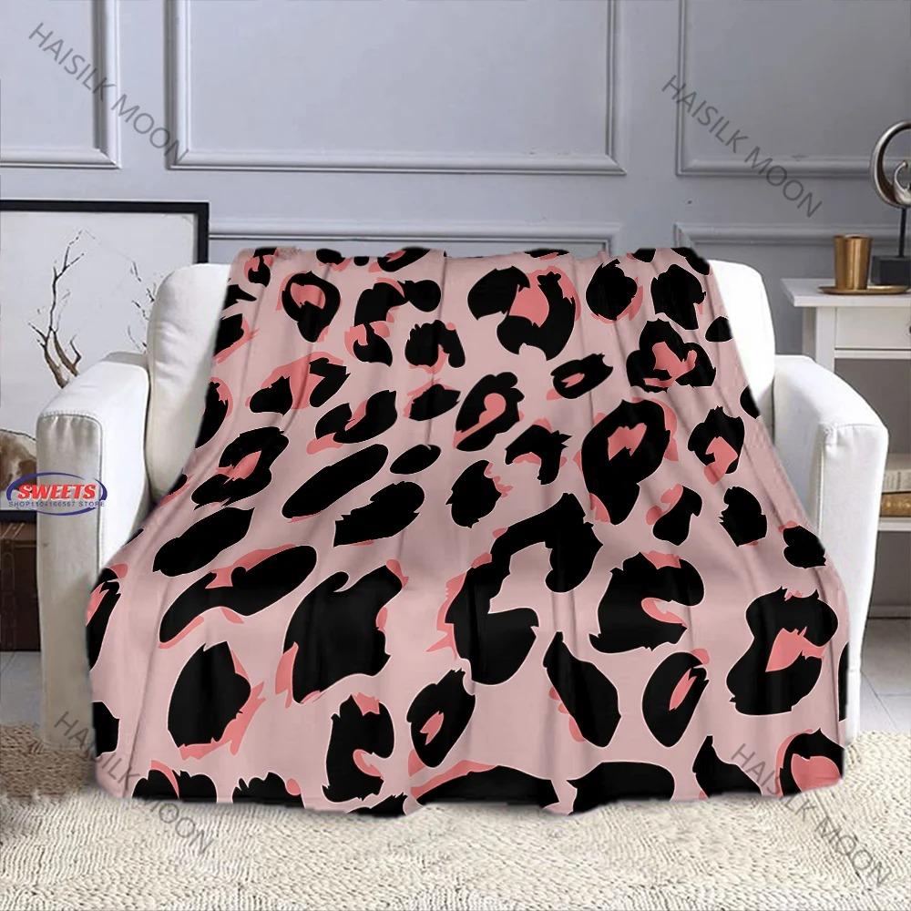 17 Styles Colorful Leopard Print Blanket for Bed Bedroom Sofa Picnic, Blanket for Cover Outdoor Leisure Nap, All Seasons Gifts