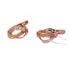 Purple Gold Earrings, Classic Temperament, Fashion Personality, High-End Design, Women'S Rose Gold-Plated Ear Buckles