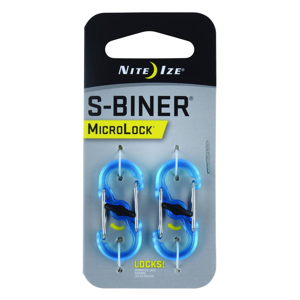 NITEIZE Microlock Plastic Carabiner 2P Blue Japanese S-Biner LSBPM-03T-2R3 (Genuine Product)