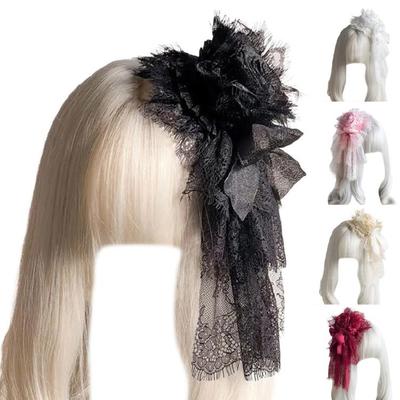 Lace Flower Hair Clip Unisex Costume Hat Fascinator Hat Halloween Party Supply