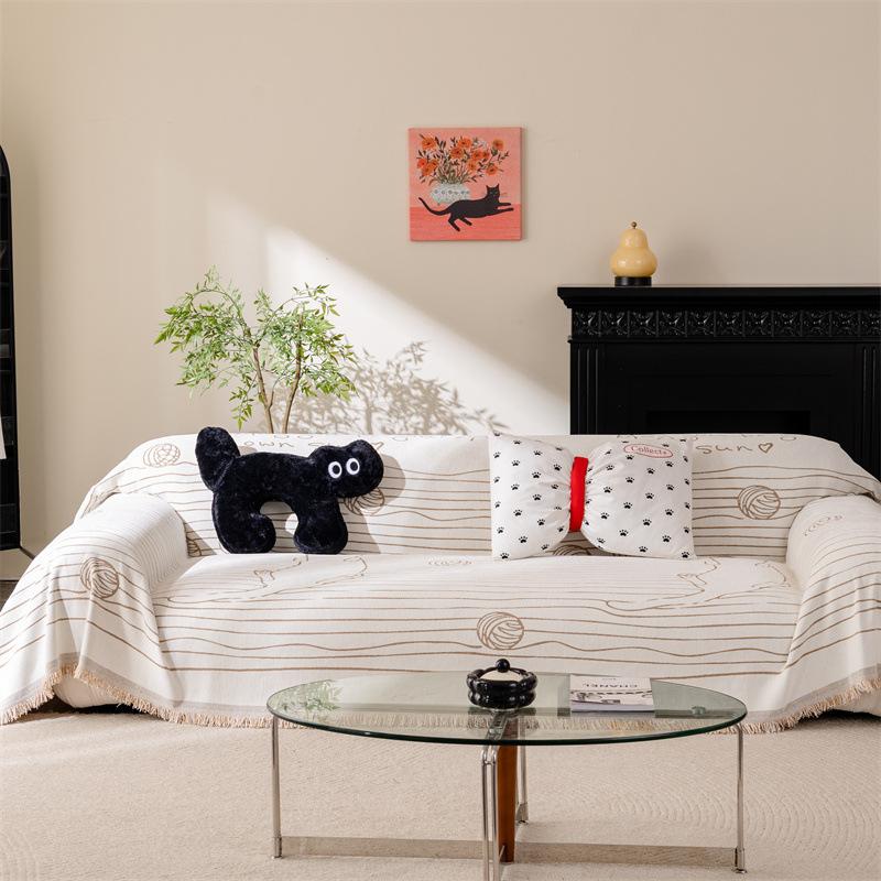New modern simple chenille all-season sofa towel full cover one piece high-end sofa cover cloth towel