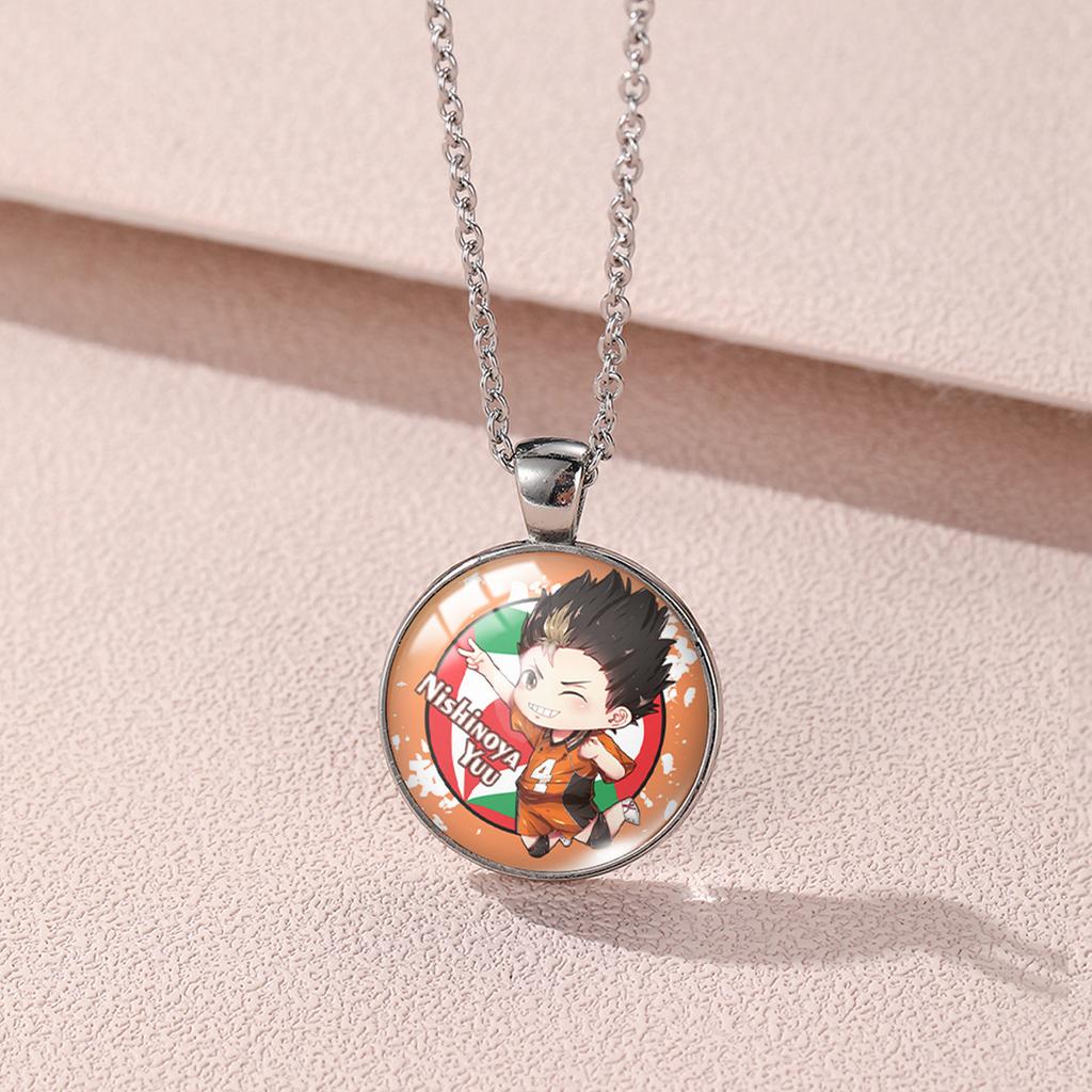 Quality Premium Hinata Shoyo Anime Necklace With Gemstone Style For Trendy Fashion Lovers
