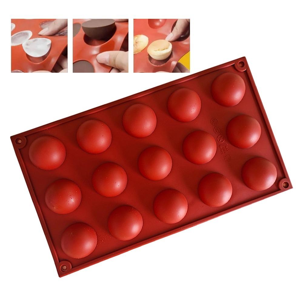 2pcs BPA Free Chocolate Truffle Mold 15 Cavity Candy Mold Small Dome Baking Mold  Chocolate Mousse
