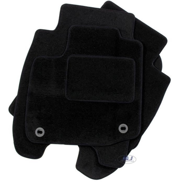 Tapis De Sol Noir Velours - J&J AUTOMOTIVE - Honda Civic 2012-2016 - Sur Mesure - Antidérapant - Imperméable