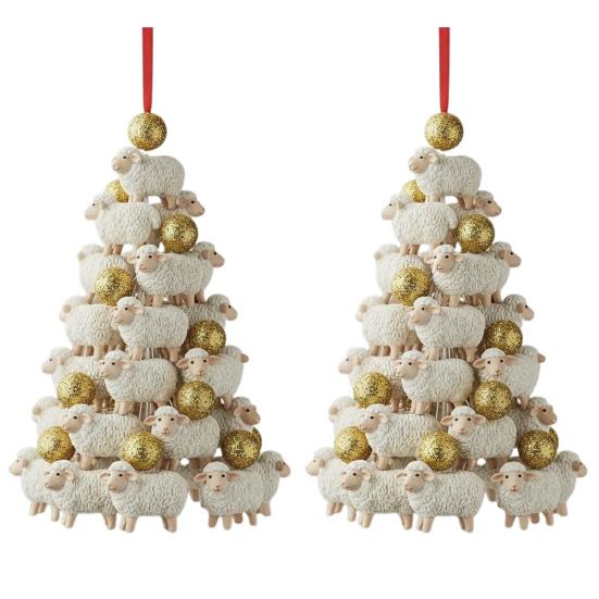 Stacking Animal Pendant Animal Christmas Tree Pendant 2D Acrylic Hanging Decoration for Xmas Tree Backpack Keychain Car