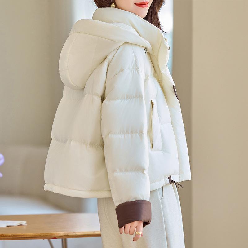 

Women s 2024 Winter Fashion Color Block Hooded Duck Down Jacket Large