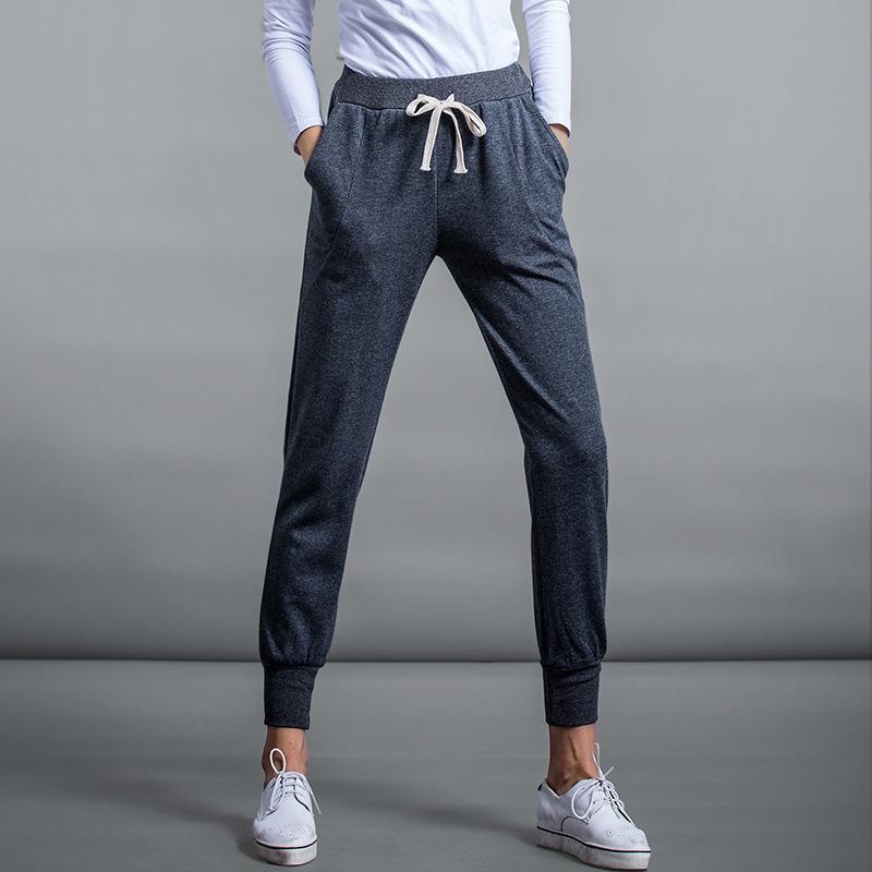 Autumn and Winter New Large Size Casual Sweatpants Women's Small Foot Harlan Pants Thin Foot Sweatpants