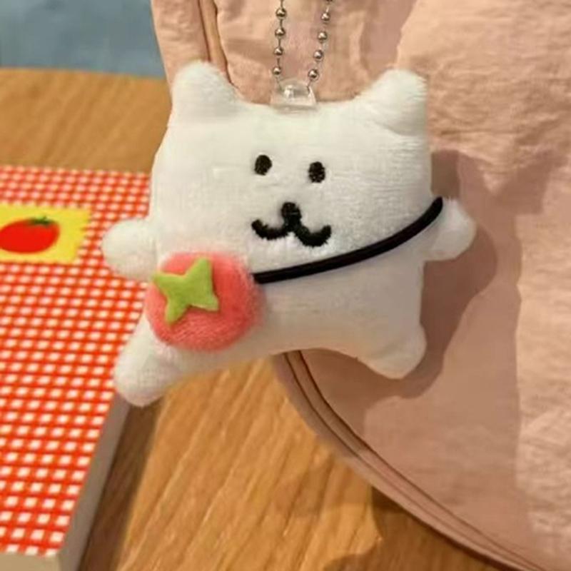 1 Piece Plush Doll Cartoon Keychain Cute Self-Deprecating Bear Shoulder Bag Pendant Backpack Decoration Birthday Gift