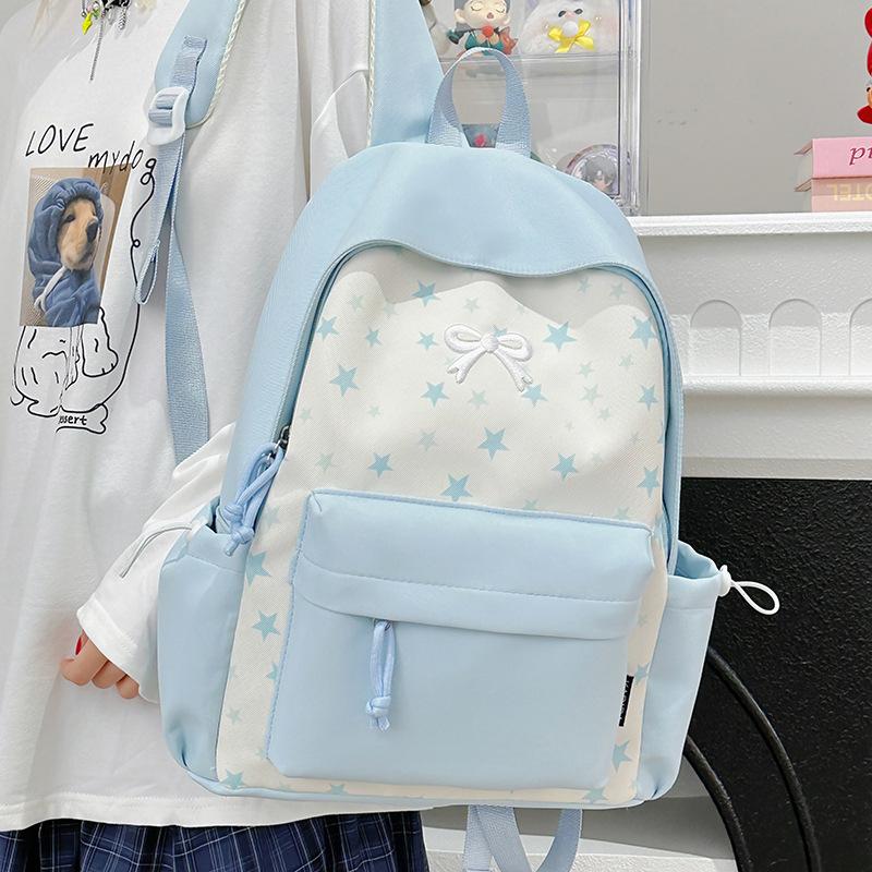 Schoolbag female cute versatile small fresh stars high value junior high school high school backpack college student class backpack