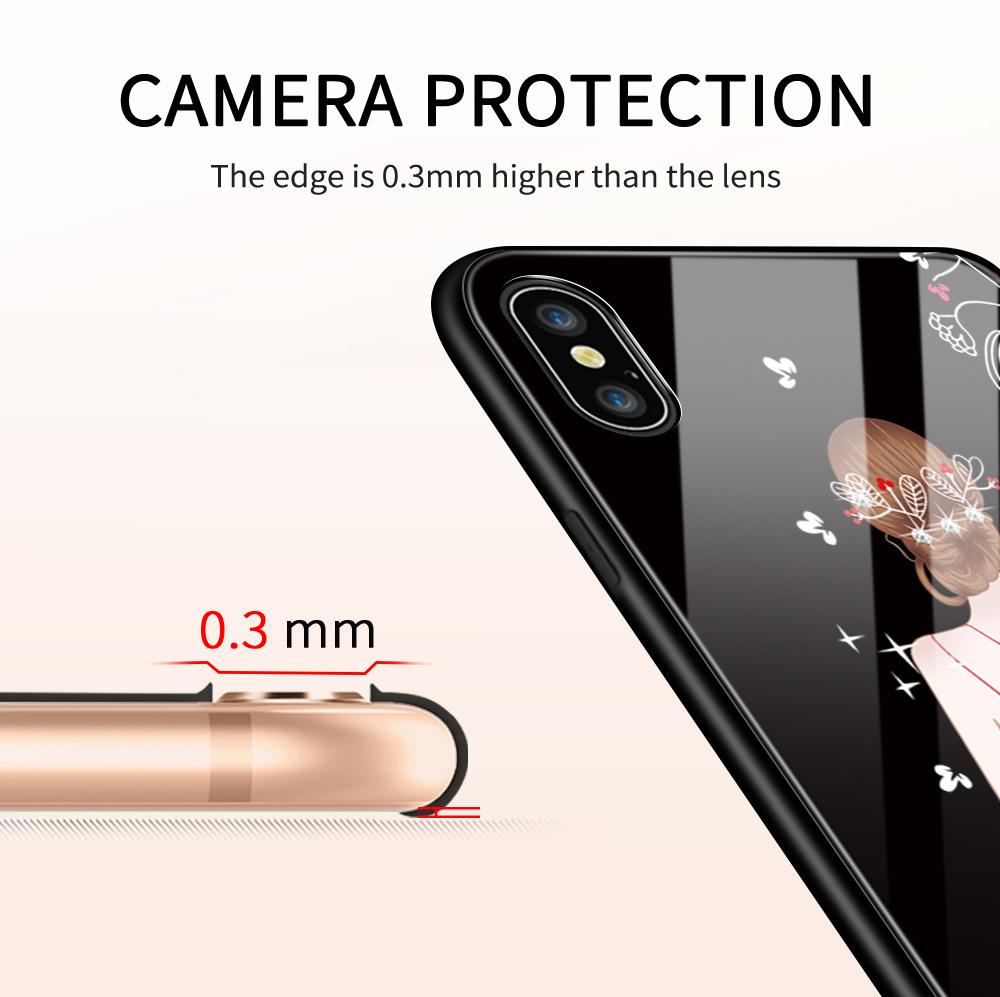 Pouzdro na telefon z tvrzeného skla pro Huawei P30Lite Honor 90Lite 9X X6A X9B Infinix Hot40 Note30 Tecno Spark20 Moto G15 G22 Měkký okraj Nárazuvzdorný Hladký kryt