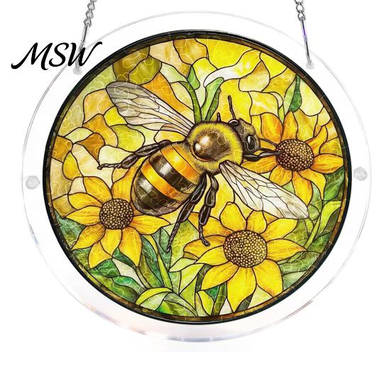 Light Refraction Sun Catcher Acrylic Puzzle Suncatcher, Colorful Window Hanging Ornament, 7.87 Inch Wall Art Decoration, Ideal for Gifting And