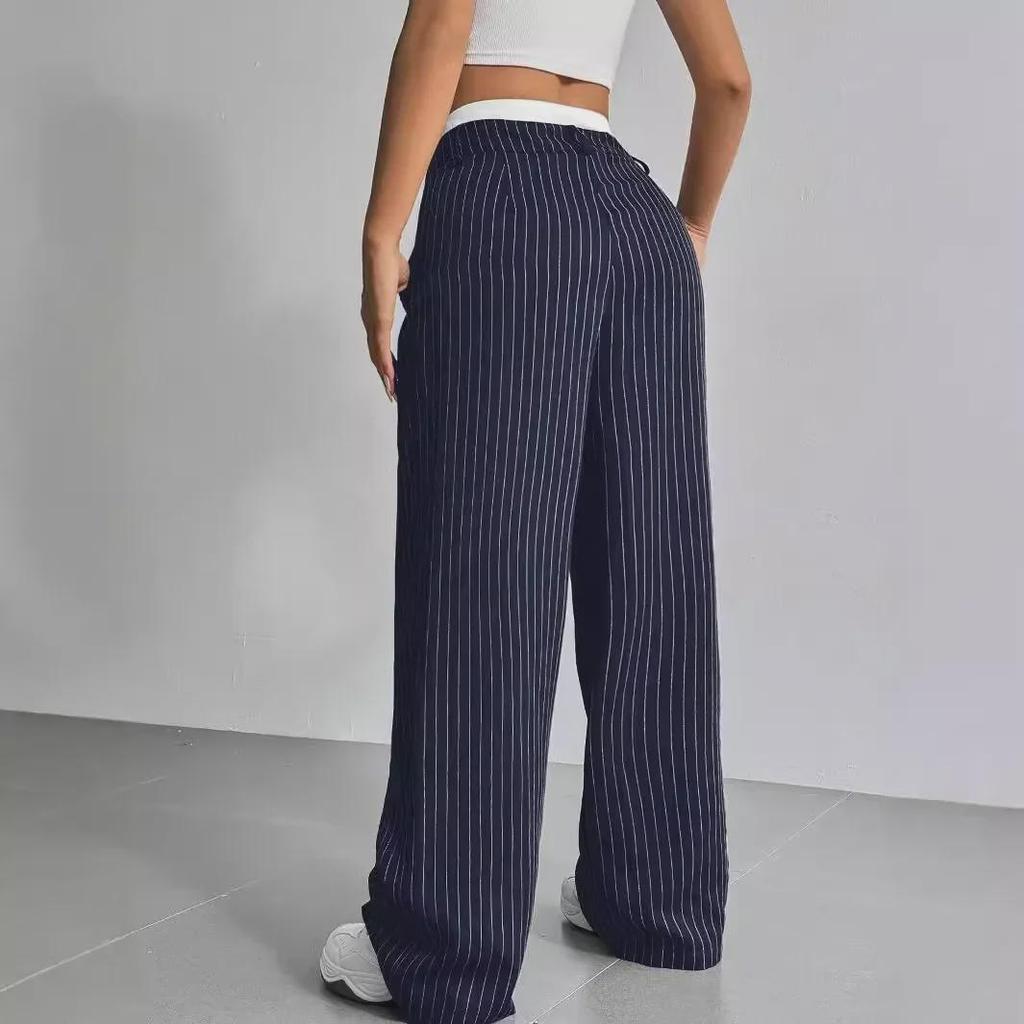 2025 Women's High-Waist Casual Loose Straight Trousers - Japanese & Korean Style for Spring/Summer