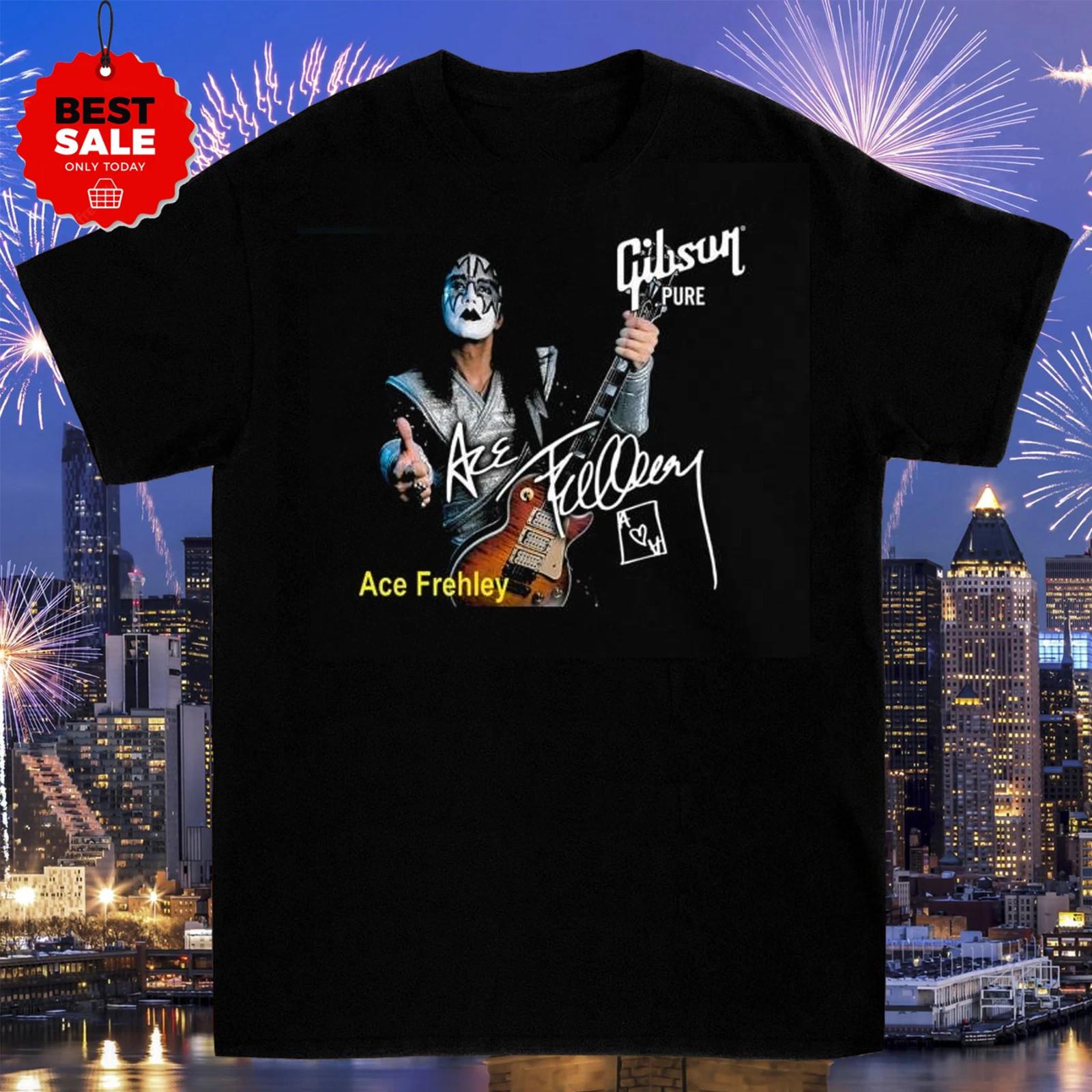 Ace Frehley 1951-2026 Thank You For Memories T-Shirt MEN Guitar Signature S