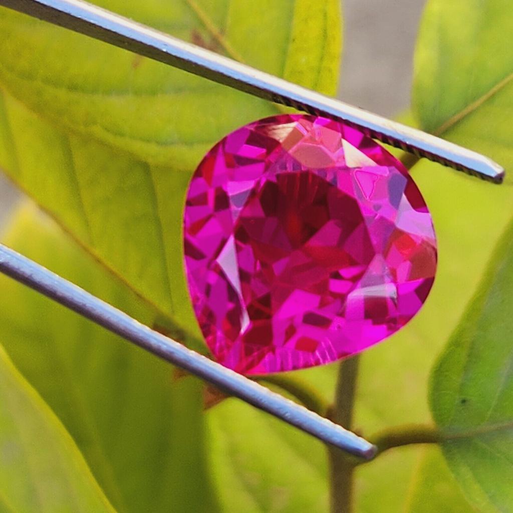 18.20 Ct Natural Pink Padparadscha Certified Gemstone Heart Cut Gemstone