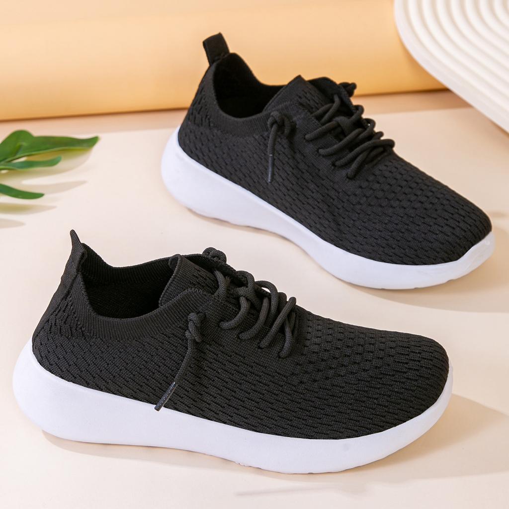 Shoes Women's Casual Shoes Women's Single Shoes Breathable Mesh Shoes Soft Sole Comfortable Fly-woven Shoes Fashion Versatile Women's Shoes