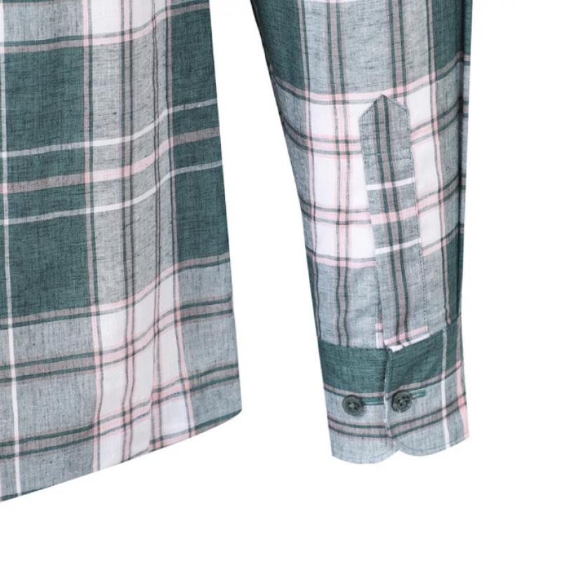 Daks 26ss Linen Blend Big Check Regular Fit Casual Shirt Dms3shcl140e1