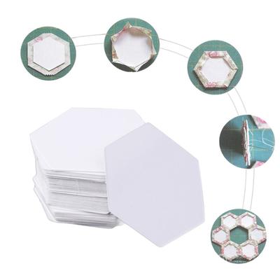 100 Adet Altıgen Şablonları Patchwork Kağıt Kapitone Dikiş El Sanatları DIY Altı Boyutları