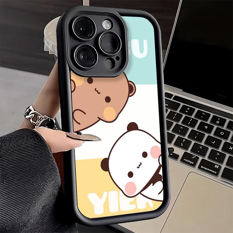 Phone Case for iPhone 17 Air 16E 15 16 Pro Max Bubu Dudu Cartoon Cute Cover 14 Plus 13 12 Mini Soft Shell Silicone Fundas