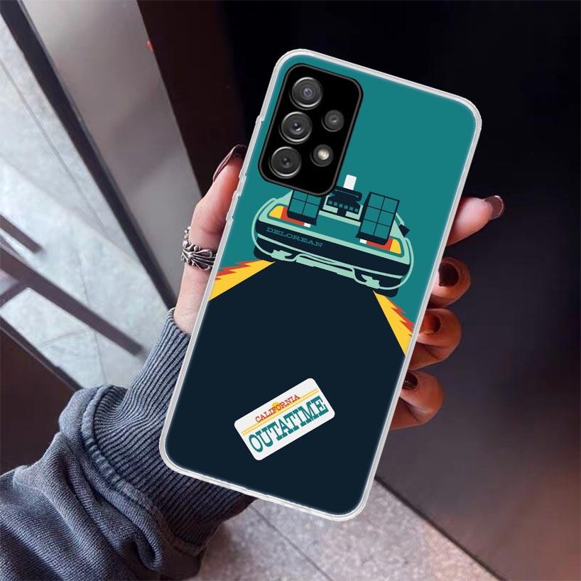 Back To The Future DeLorean Time Machine Phone Case For Samsung Galaxy A17 A57 A37 A16 A26 A36 A56 A15 A25 A35 A55 A14 A13 A54 A