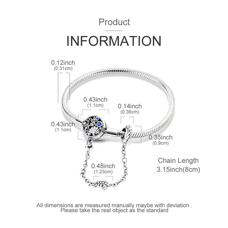 Bracelet 925 Silver Bracelet 17-20CM Love Heart Zircon Original Bracelets Fit Charms Bracelets Jewelry Gifts