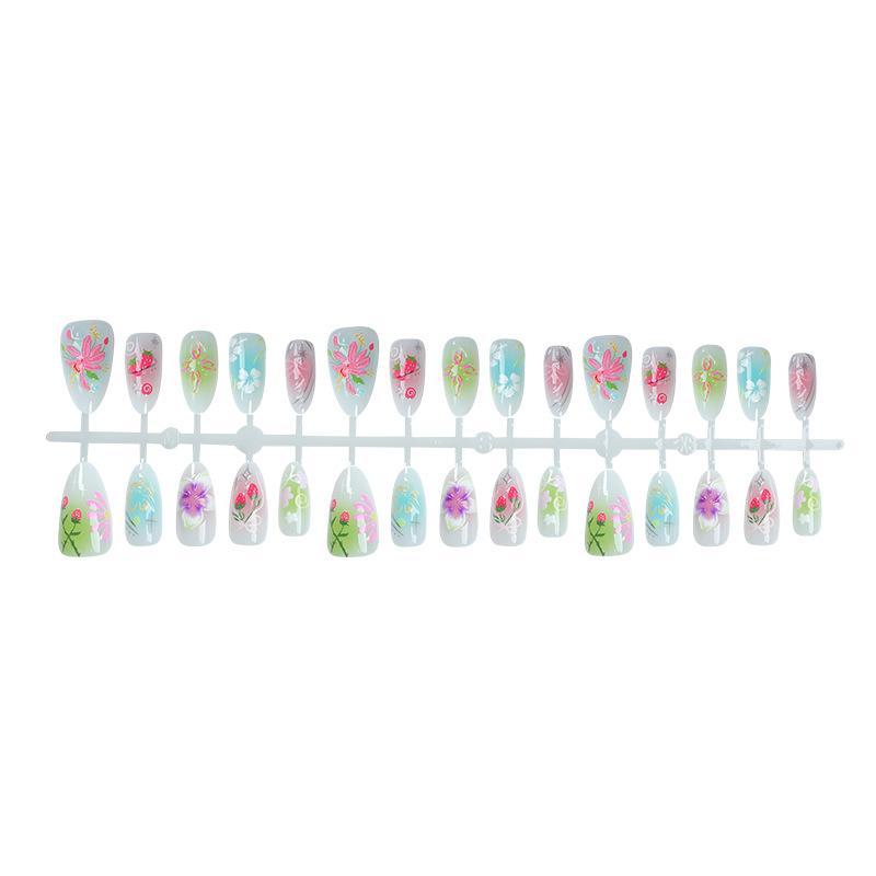 30 pieces of small fresh 3D three-dimensional point diamond wearing nail boutique strawberry flower almond nail art