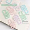 Candy Color Ledger Bookmark Paper Clip Shape Reading Bookmarks Cute Book Page Marker  Students