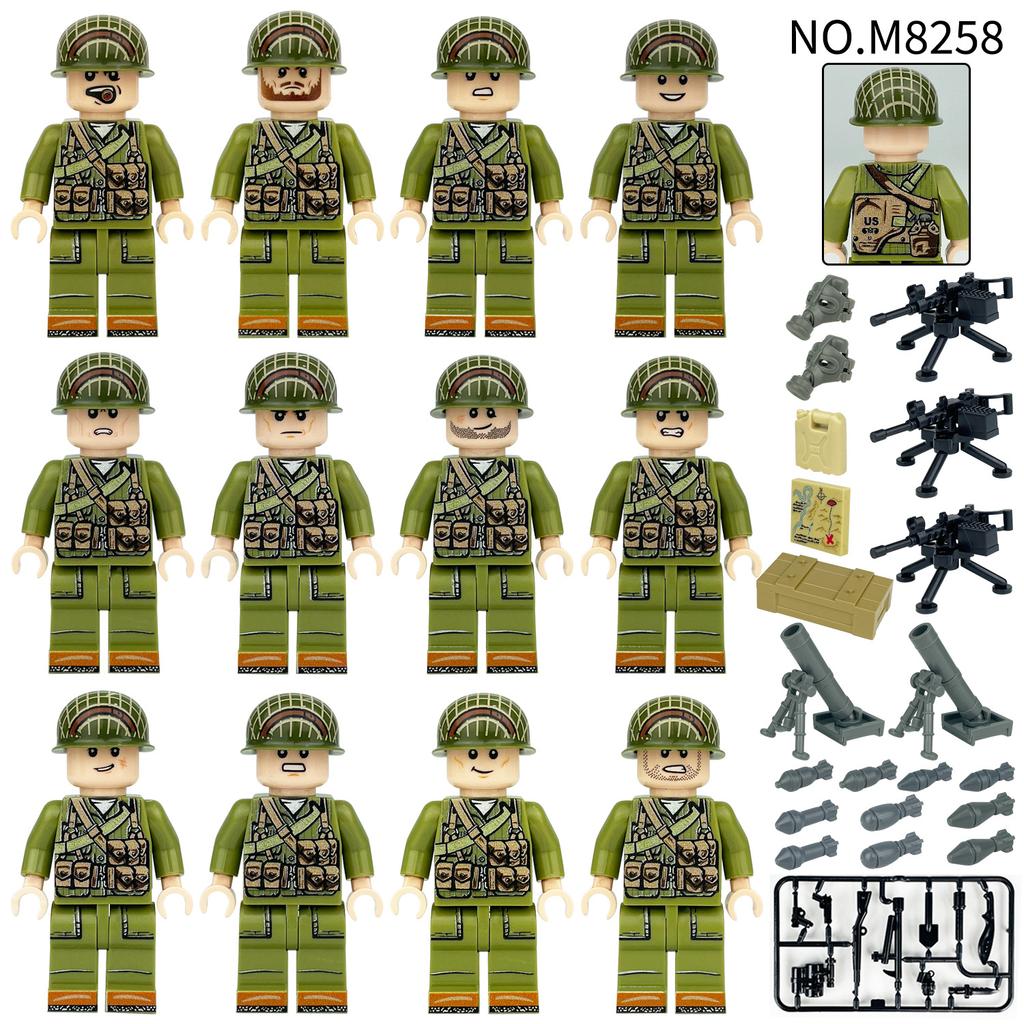 Military Series Fire Support Unit Soldier Figurine Building Blocks Toy