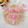 Hollowed-out Thong Bra Suit Lace-up Underwear Sets Versatile Lace Lingerie Set  Valentine's Day