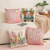 Easter Pillow Happy Bunny Print Decorative Square Combination Pillow Case Versatile Sofa Cushion