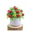 Simulated Plants Green Apples Oranges Cherries Potted Plants Desktop Decor Plant