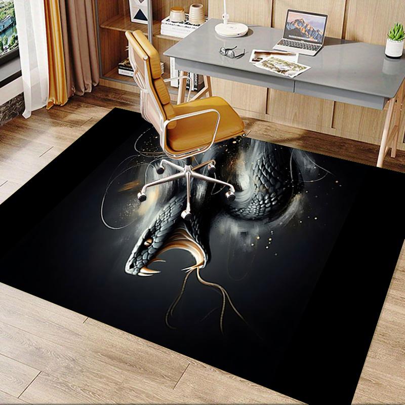 Snake Office Carpet Chair Mat: Large Size, Non Slip Desk Pad for Home Decor, Sofa Rug, Office Use, Gift Suitable for Bedroom, Living Room, Any Room