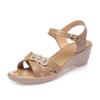 Fashion AIYUQI Women Sandals Summer 2024 Women Shoes Genuine Leather Wedge Casual Large Size Middle-aged Mother Sandals Women