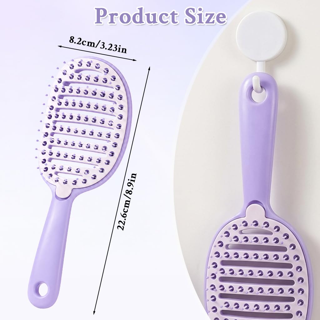 ZIBUYU® Detangling Hair Brush with Removable Brush Pad, Easy-to-Clean, Styling Brush for Wet & Dry Hair, Blow Dry, Detangling, and Hair Care, Hai