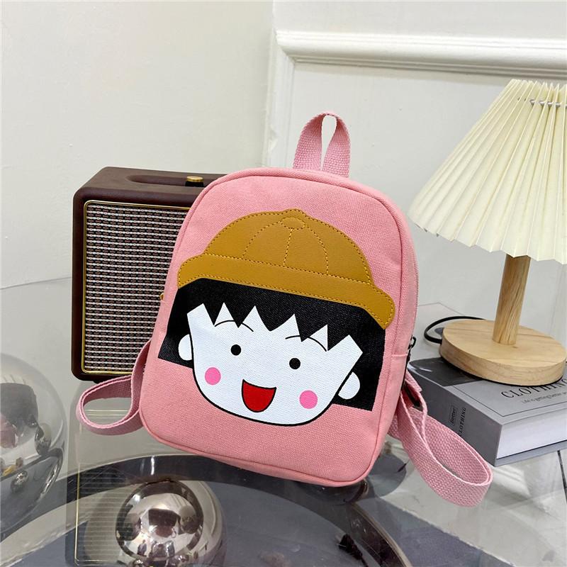 Stylish And Cute Canvas Backpack For Preschool Girls Breathable And Wear-resistant розовый