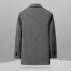 Deebinze Men's Winter Wool Blend Overcoat with Detachable Down Liner