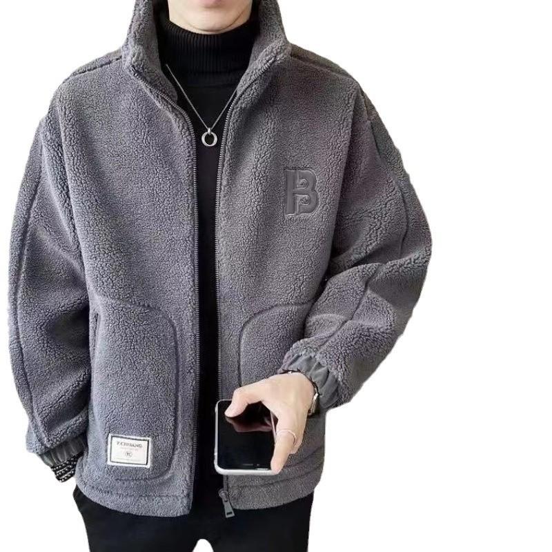 Winter Lamsvacht Katoenen Jas Met Dikke Wollen Jas Voor Heren