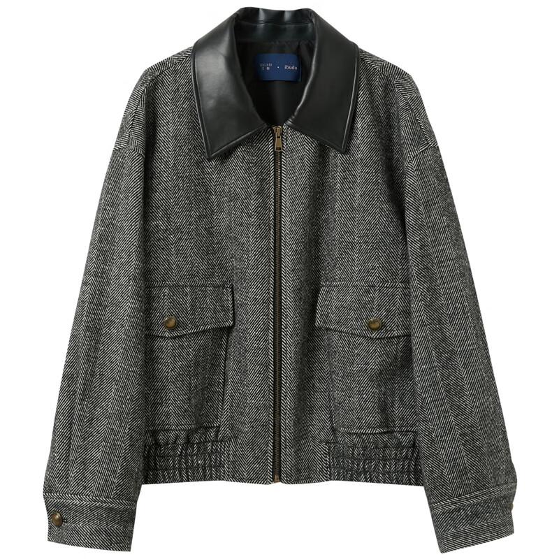 Sancai Women's Herringbone Wool Blend Jacket