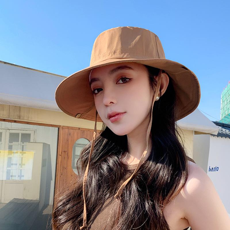 Sun Protection Hat Women'S Summer Shawl Neck Protection Integrated Hat Uv Protection Bucket Hat Cycling Big Brim Sun Hat