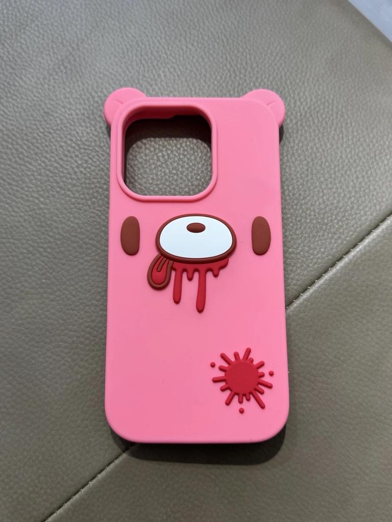 Cute Bear Silicone Phone Case, Shockproof 3D Bear Ears Protective Cover for Multiple Phone Models