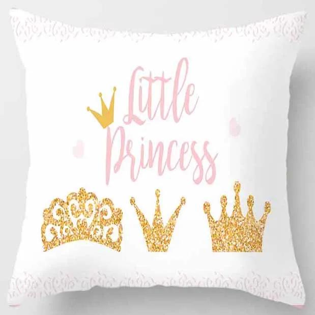 Yellow and Pink Pattern Square Pillowcase Home Decoration Cushion Cover