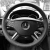 For Mercedes Benz W164 M-Class ML350 ML500 X164 GL-Class GL4 Hand-stitch Non-slip Black  Leather Car Steering Wheel Cover