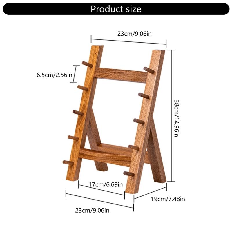 Wooden Cutter Display Stand Multipurpose Cutter Storage Rack with Multi Layer Design for Home Kitchens and Restaurants