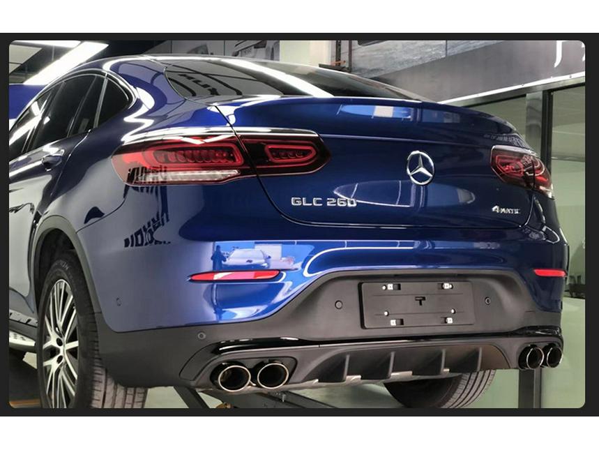 Mercedes-Benz GLC Coupe C43 Style 4-Outlet Rear Lip Stainless Steel Tailpipe