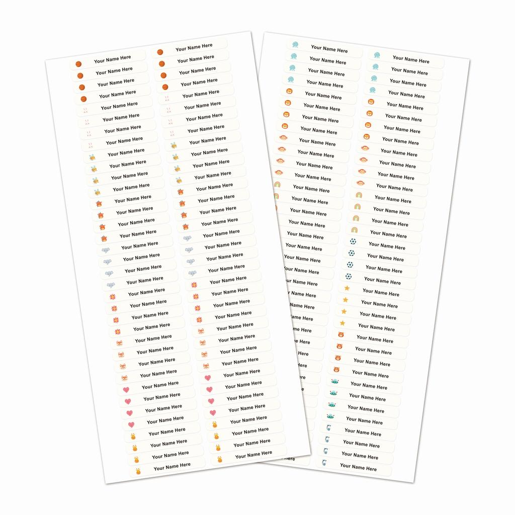 144Pcs Personalized Name Stickers Long Strip Pencil Labels Custom Waterproof Self Adhesive Name Labels For Bottles Notebooks