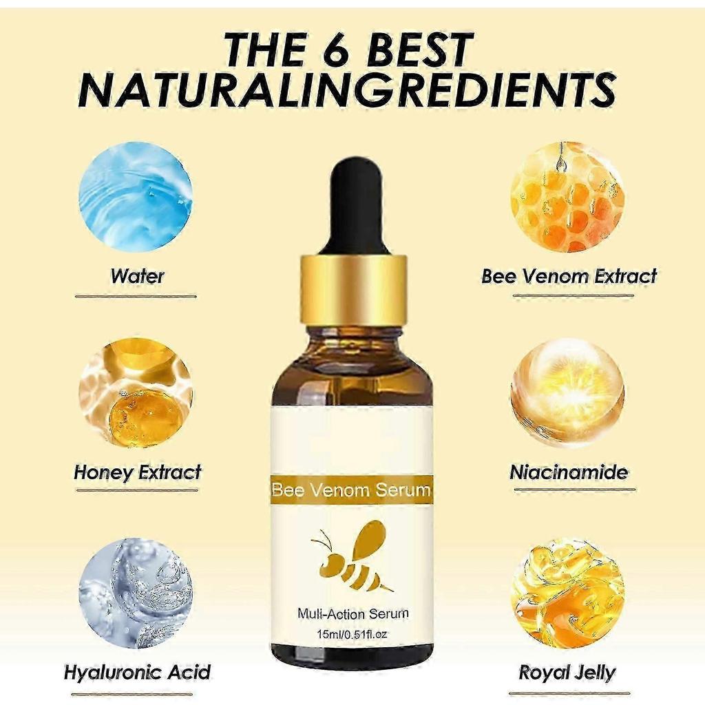 Bee Venom Serum, Advanced Bee Venom Serum, Bee Venom Anti-wrinkle Essence, Collagen Moisturizer Nourishing Skin Serum 1Pcs