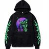 Mens Oversized Hoodie With Printed Graphic Design Soft Fleece-Lined Sweatshirt Casual Wear