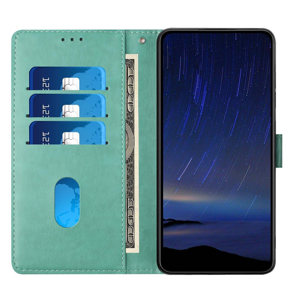Applicable To iPhone17 Leather Case, Samsung S26 Four-leaf Clover Embossed Card Wallet Case MOTO G06