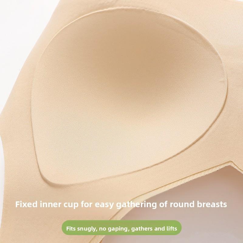 Women Seamless One Piece Bra Fixed Cup Wireless Push Up Sports Bra Comfortable Shaping Stylish Back Supportive Everyday Underwear