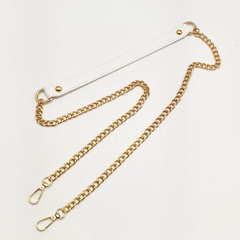 High-End Single Shoulder Crossbody Bag with PU Leather Decompression Strap and Replaceable Chain